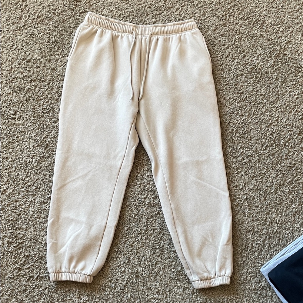 Kids Automet Cream Fleece Jogger Pants
